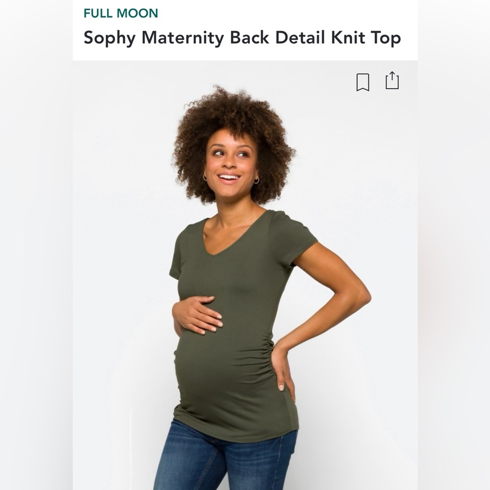 Full Moon Sophy Maternity Back Detail Knit Top